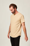 DIME CURVED HEM TEE | SAND - Rustic Dime