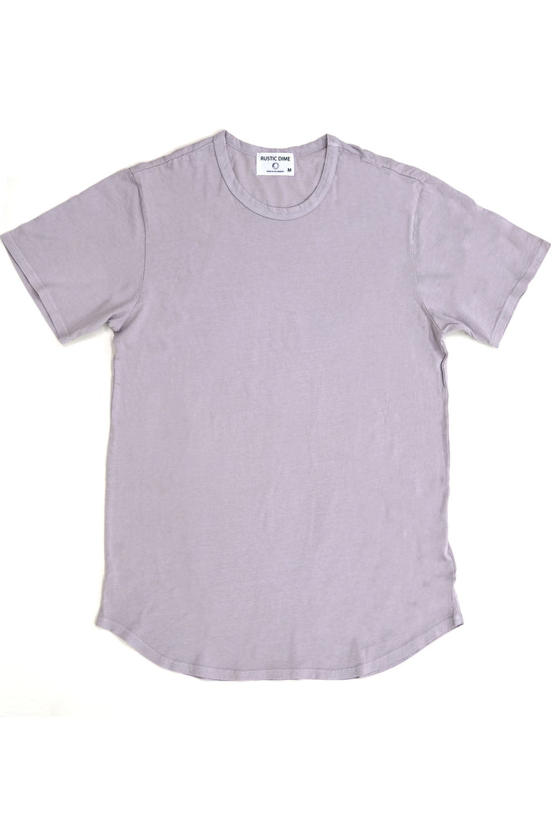 DIME CURVED HEM TEE | SMOKE - Rustic Dime