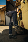 Japanese Raw Denim | Slim Straight Selvedge Denim - Rustic Dime