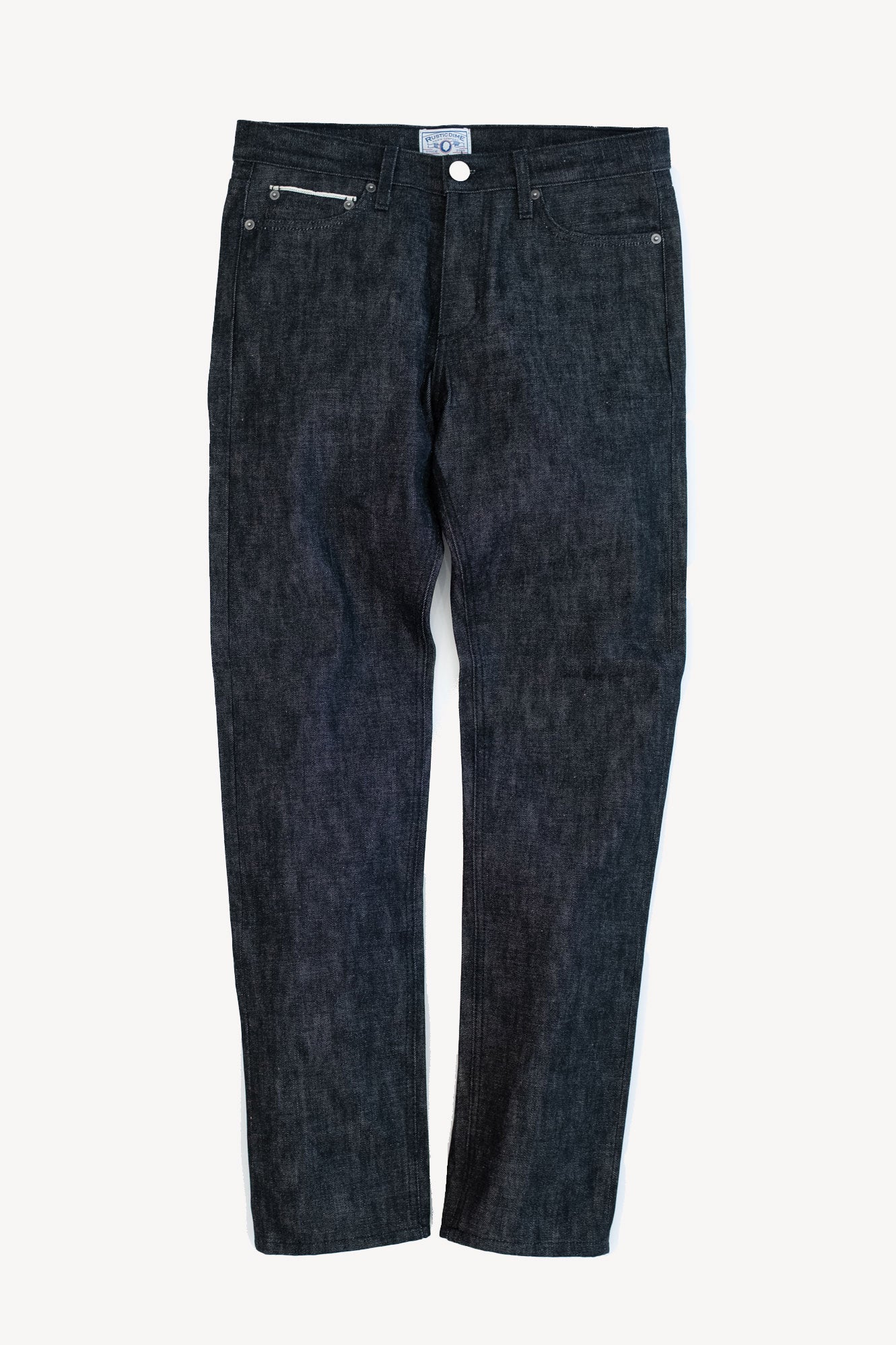 Men's Slim Straight Selvedge Denim in Black Raw | Made in USA – Rustic Dime