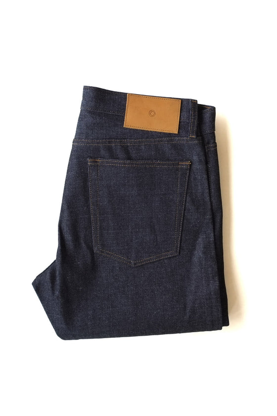 15oz Japanese Raw Denim | Slim Straight Selvedge Denim - Rustic Dime