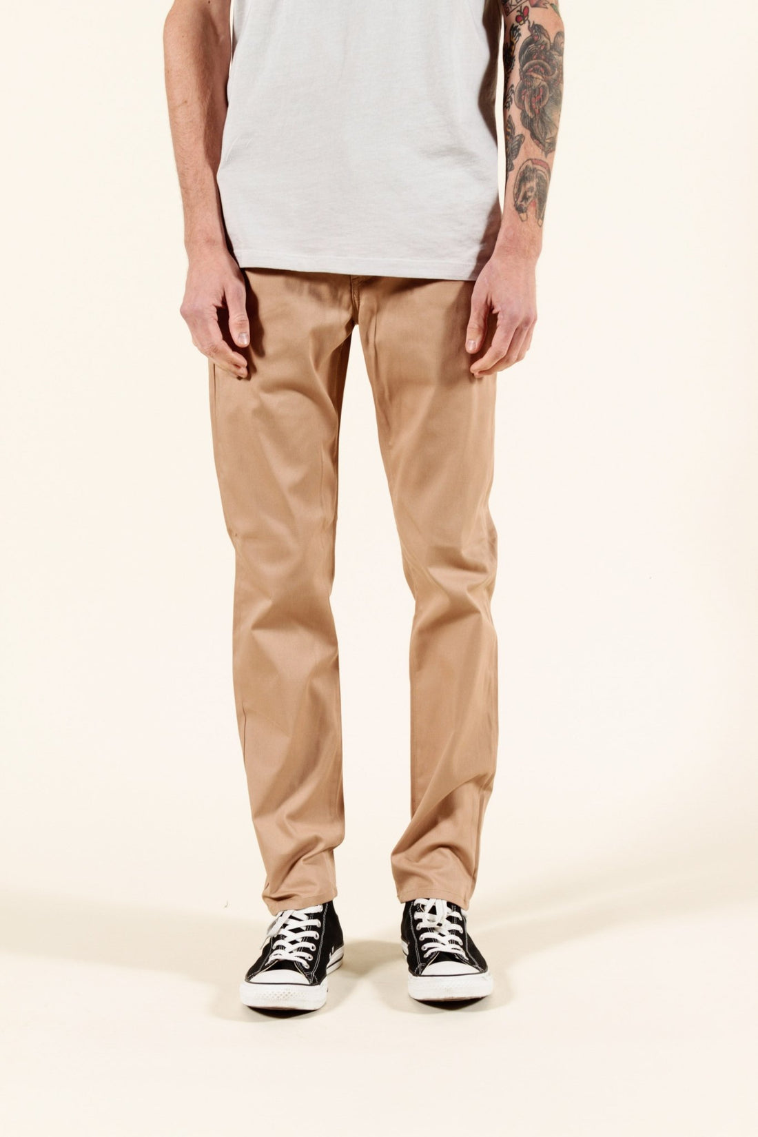  ALMOND | SUMMER CHINO SLIM - Rustic Dime