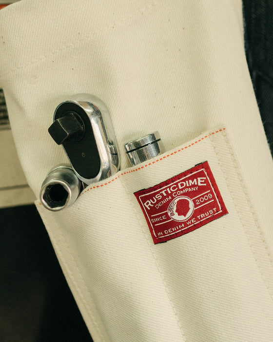 Dime Apron | Off White Cone Mill Selvedge - Rustic Dime