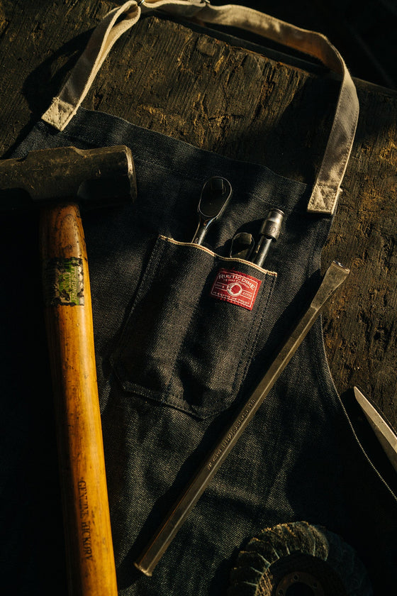 Dime Apron | Raw Denim Cone Mill Selvedge - Rustic Dime