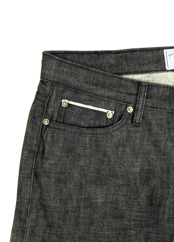 Japanese Black Raw | Slim Straight Selvedge Denim - Rustic Dime