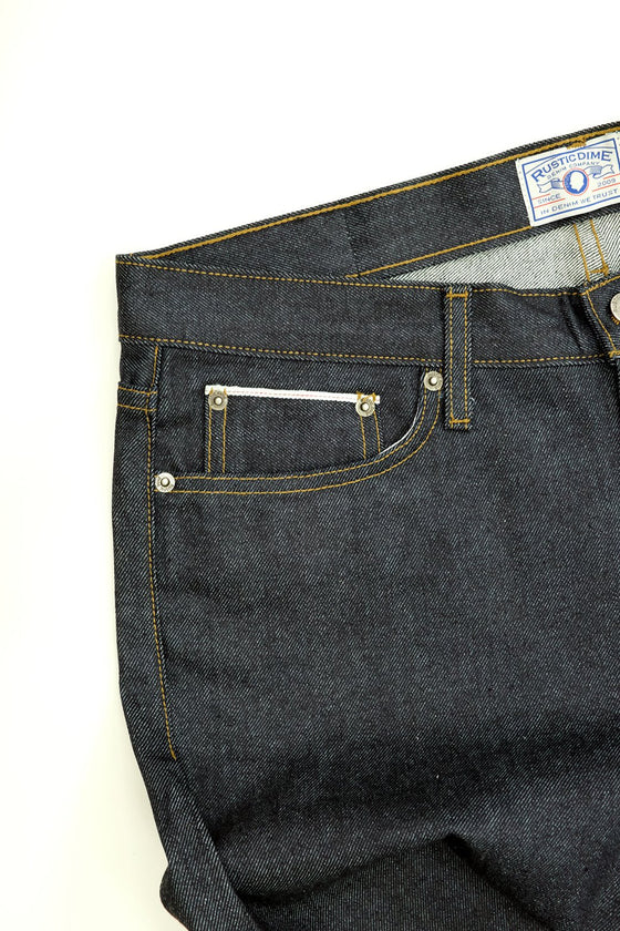 Japanese Raw Denim | Slim Straight Selvedge Denim - Rustic Dime