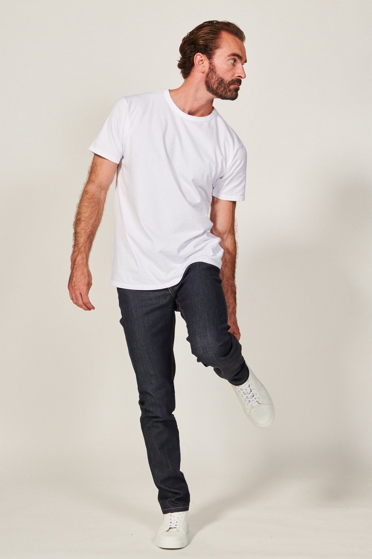 Slim Uk Rtapper Men's Slim Taper Fit Denim in Raw | Made in USA – Rustic Dime
